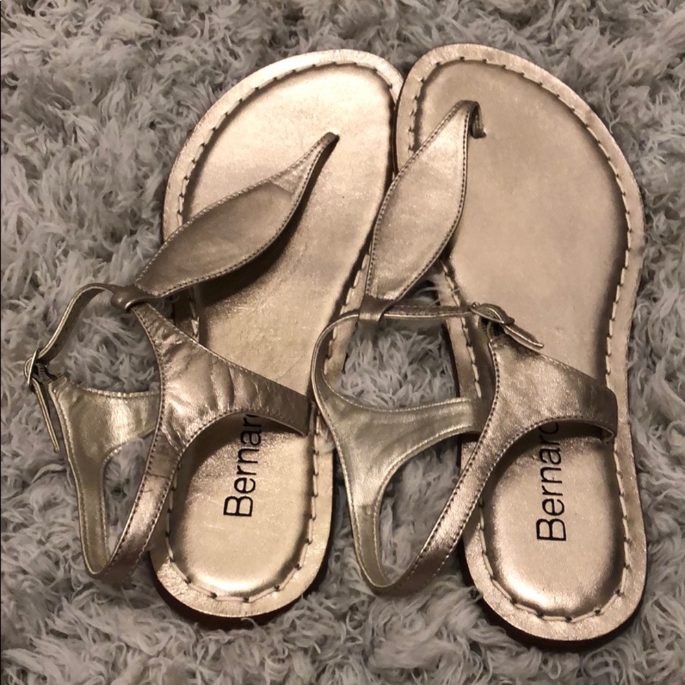 Metallic Bernardo Sandals